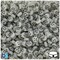 BeadTin Luminous 7mm Coin Plastic Alpha Beads - Black Faces (250pcs)